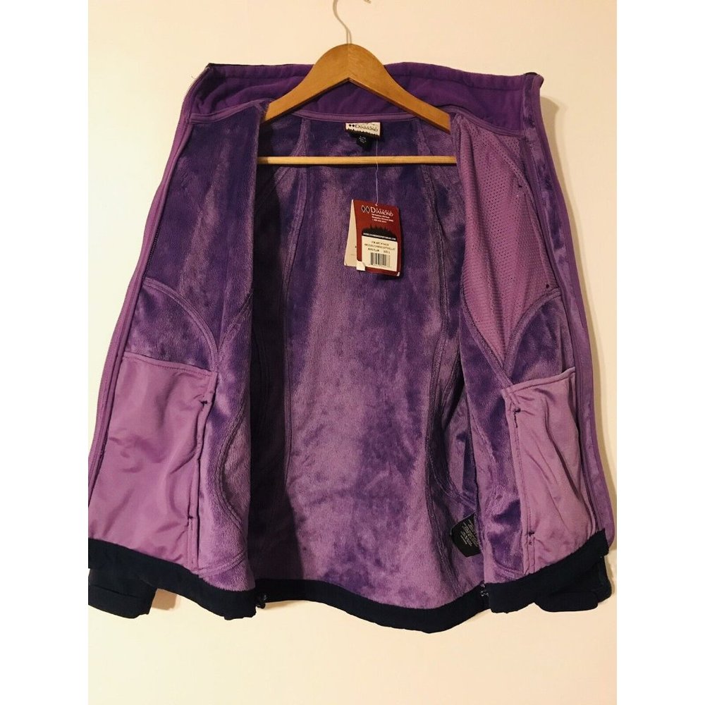 Double Diamond Women's Large Jacket Purple Fleece Lining New - Picture 7 of 8